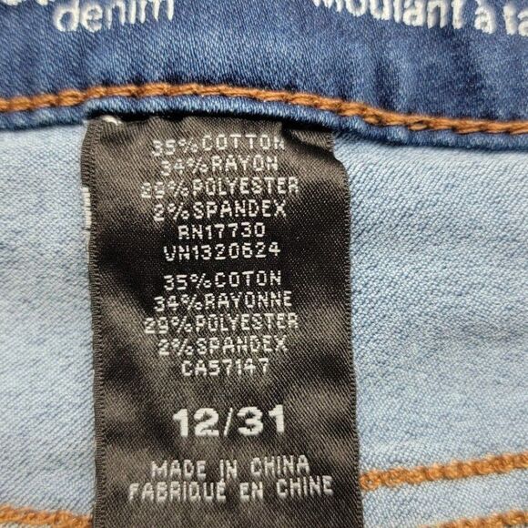 Massimo Women's Mid-Rise Skinny Jeans 12/31 Cotton Blend Denim 32x27 - Picture 6 of 10